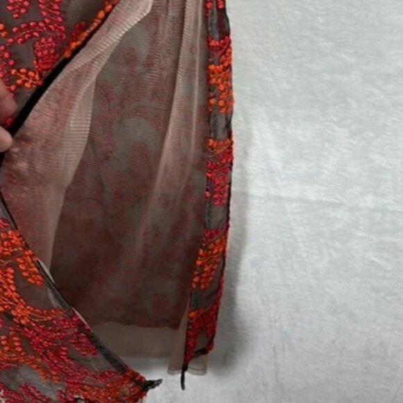 Aritzia 1-01 Babaton Modern Halter Embroidered Mesh Netted Dress - Picture 5 of 12